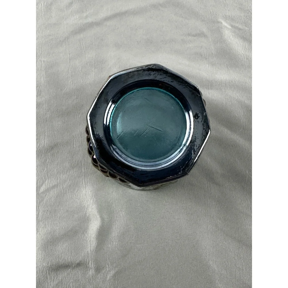 Vintage Indiana Harvest Blue Carnival Glass Tumbler Embossed Grapes‎ Leaves